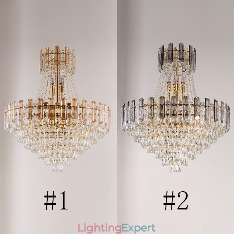 Modern Crystal Pendant Light Round Ceiling Lighting Fixture