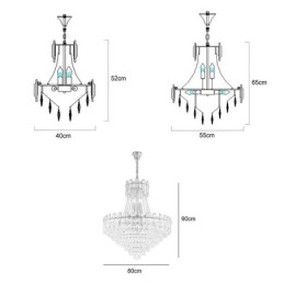Modern Crystal Pendant Light Round Ceiling Lighting Fixture