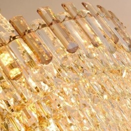Modern Crystal Pendant Light Round Ceiling Lighting Fixture