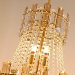Modern Crystal Pendant Light Round Ceiling Lighting Fixture
