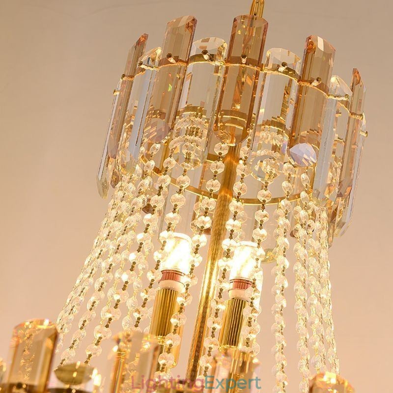 Modern Crystal Pendant Light Round Ceiling Lighting Fixture