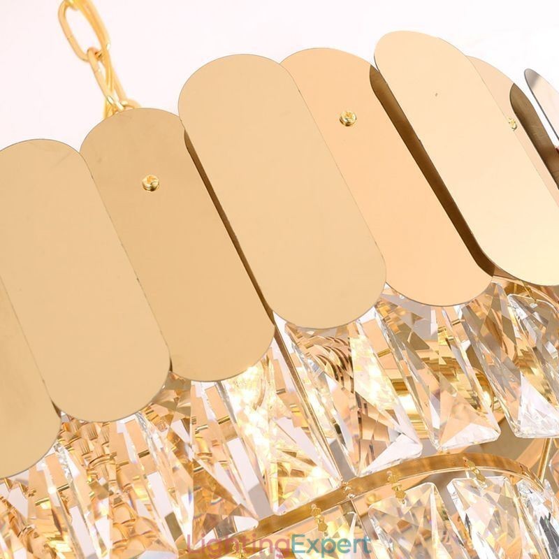 Crystal Pendant Light Luxury Oval Ceiling Light