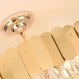 Modern Pendant light Crystal Round Hanging Ceiling Light