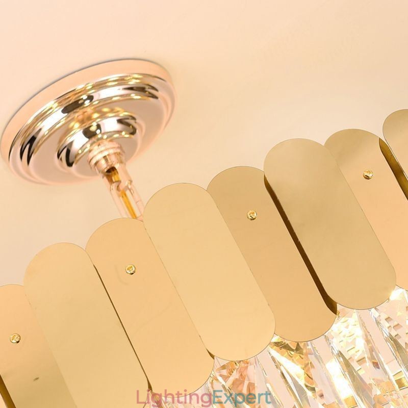 Modern Pendant light Crystal Round Hanging Ceiling Light
