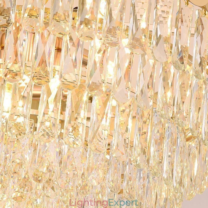 Modern Pendant light Crystal Round Hanging Ceiling Light
