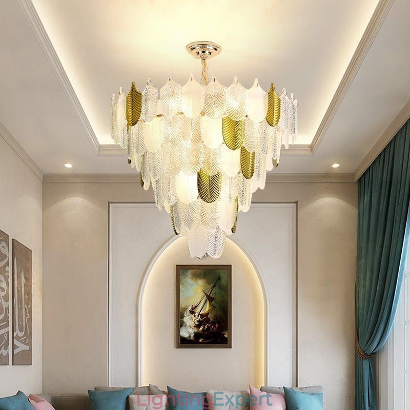 Crystal Elegant Leaf Pendant Light Ceiling Pendant Light