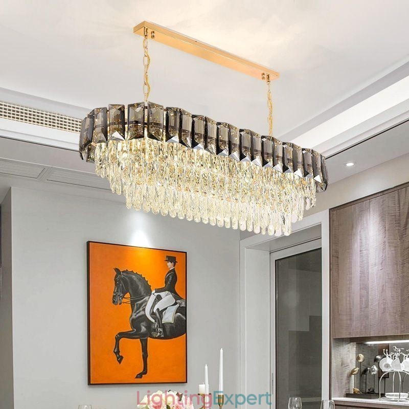 K9 Crystal Pendant Light Luxury Oval Hanging Light