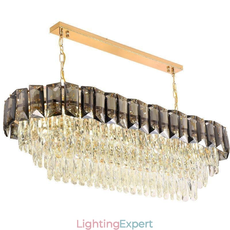 K9 Crystal Pendant Light Luxury Oval Hanging Light