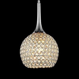 Modern Contemporary Crystal Chrome Metal Chandelier