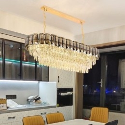 K9 Crystal Pendant Light Luxury Oval Hanging Light