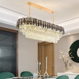 K9 Crystal Pendant Light Luxury Oval Hanging Light