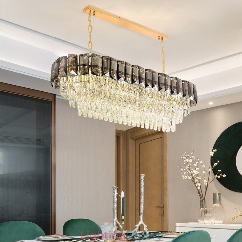 K9 Crystal Pendant Light Luxury Oval Hanging Light