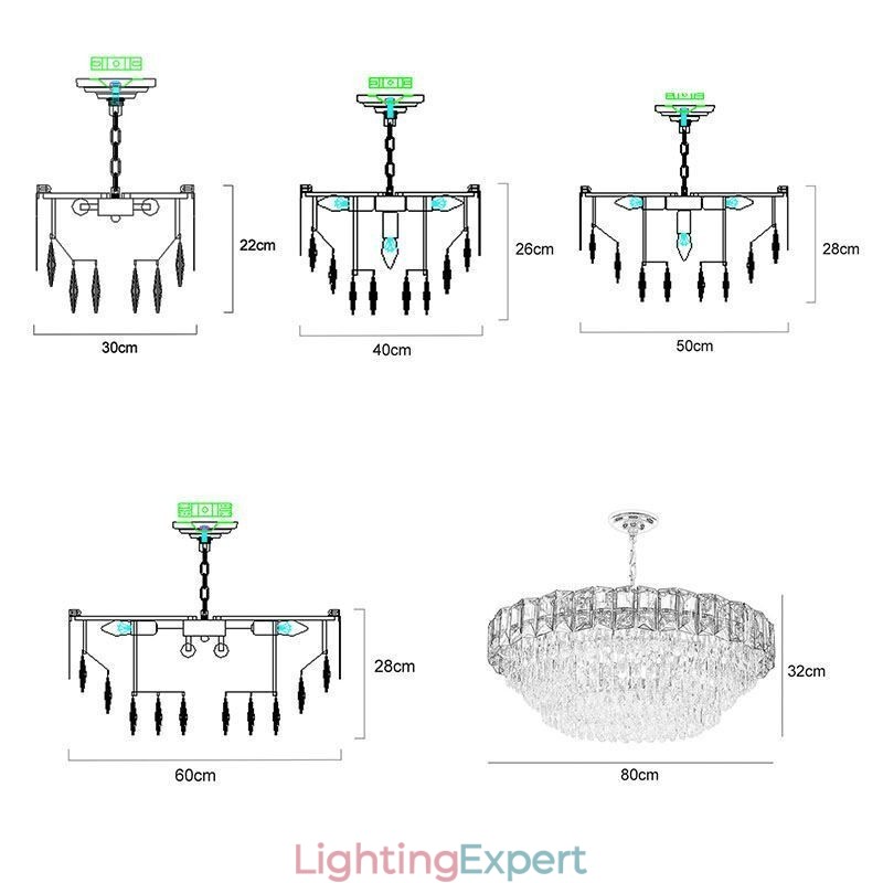 Crystal Pendant Light Contemporary Ceiling Lights Fixtures