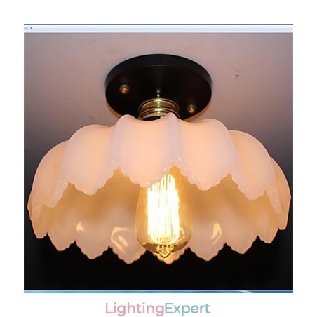 Imitation Jade Glass Retro 1 Head Lotus Ceiling Light Imitation Jade Glass Retro 1 Head Lotus Ceiling Light