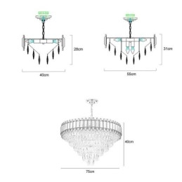 Luxury Crystal Pendant Light Round Ceiling Lighting