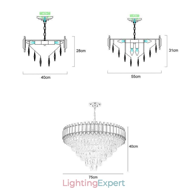 Luxury Crystal Pendant Light Round Ceiling Lighting
