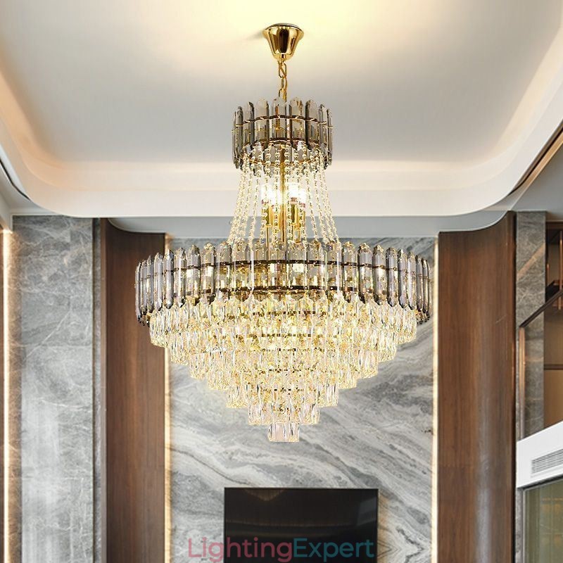 Modern Gold Crystal Pendant Lighting Hanging Light