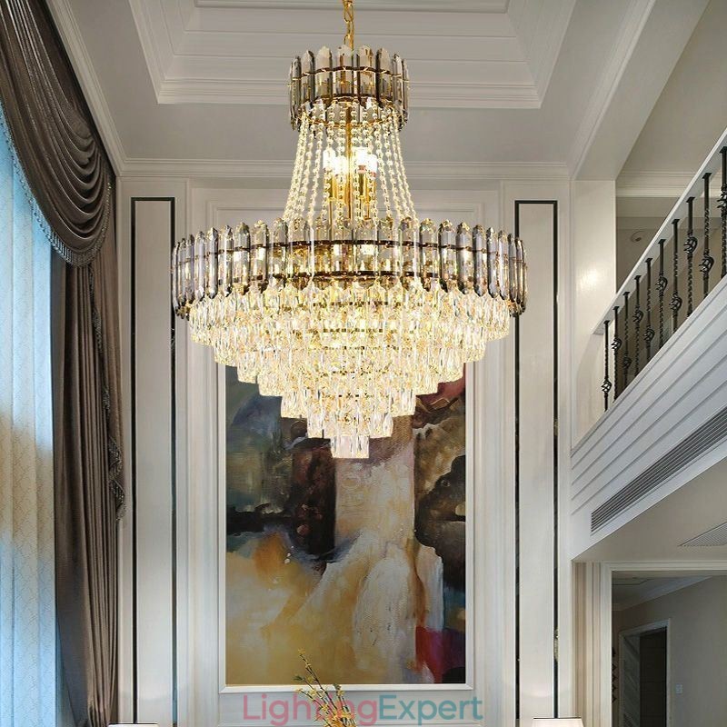 Modern Gold Crystal Pendant Lighting Hanging Light