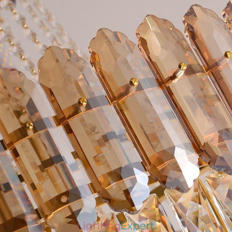 Modern Gold Crystal Pendant Lighting Hanging Light