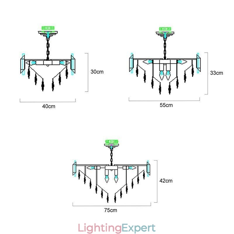 Luxury Crystal Pendant Light Ceiling Light 6 9 12 Lights