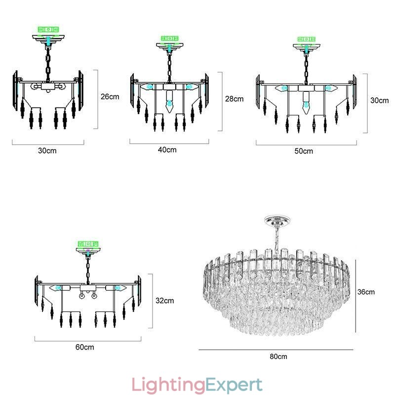European Pendant Light Modern K9 Crystal Lighting