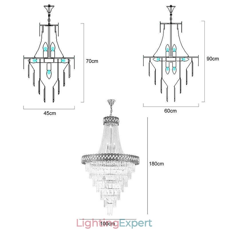 Luxurious Pendant Light Crystal Ceiling Light Fixture