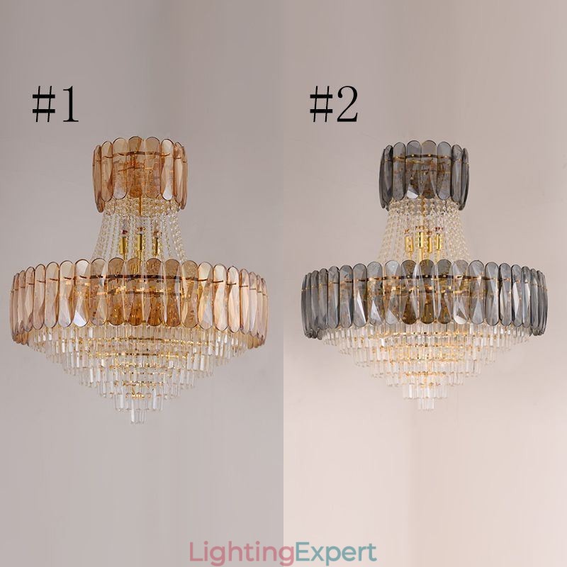 European Crystal Pendant Light Contemporary Ceiling Lamp
