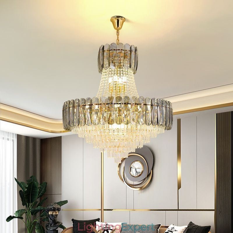 European Crystal Pendant Light Contemporary Ceiling Lamp