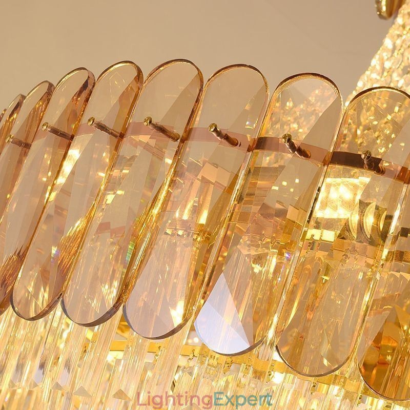European Crystal Pendant Light Contemporary Ceiling Lamp