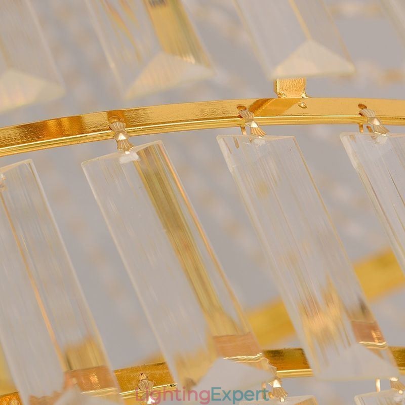 European Crystal Pendant Light Contemporary Ceiling Lamp