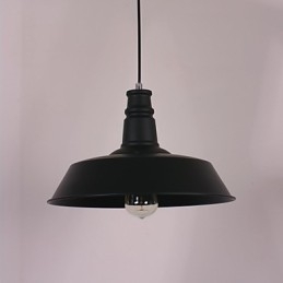 Black Modern Pendant Light in Circle Featured Lampshade