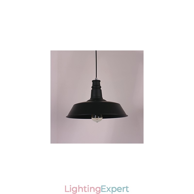 Black Modern Pendant Light in Circle Featured Lampshade