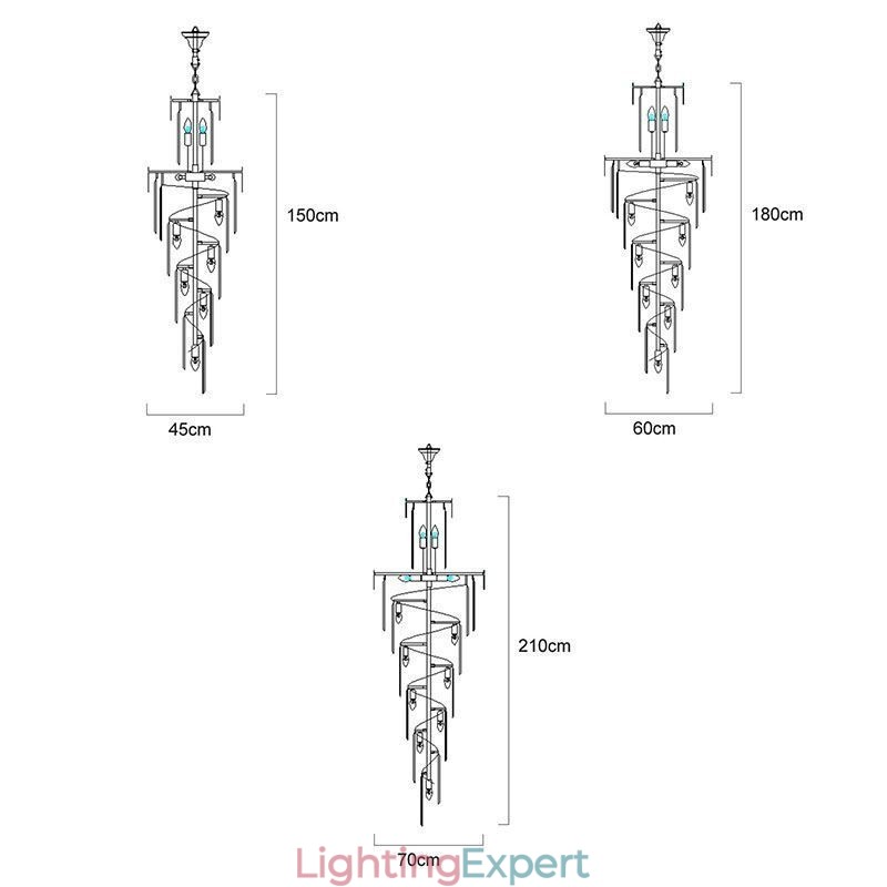 Luxury Pendant Light Large Hanging lamp 12 16 18 Lights