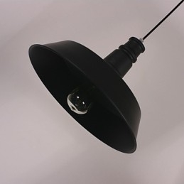 Black Modern Pendant Light in Circle Featured Lampshade