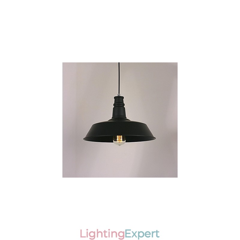 Black Modern Pendant Light in Circle Featured Lampshade