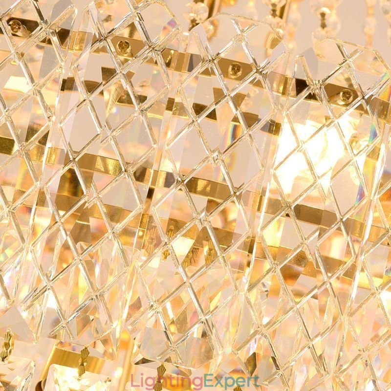 Modern Elegant Crystal Pendant Light Conical Ceiling Light