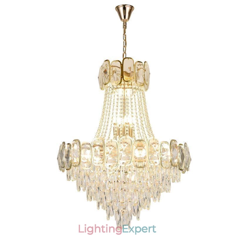 Modern Crystal Pendant Light Round Ceiling Lighting Fixture