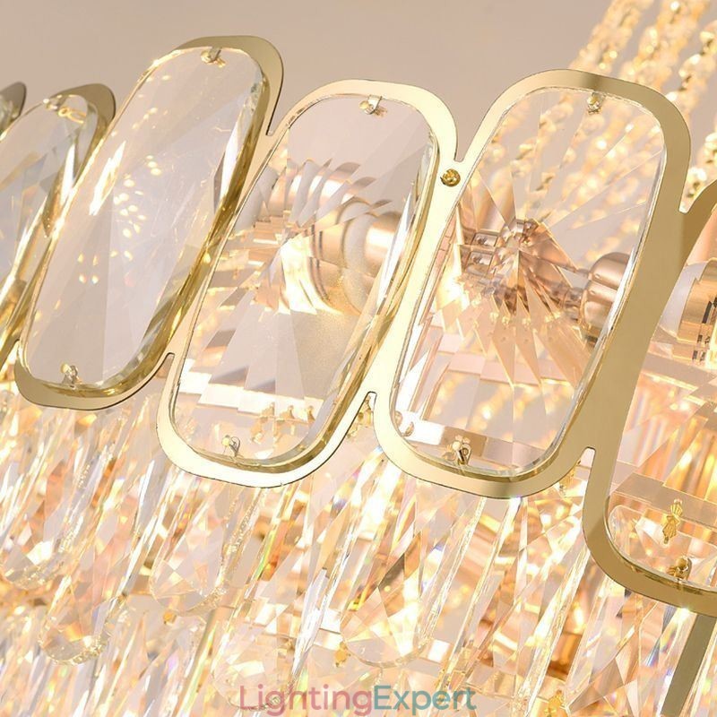 Modern Crystal Pendant Light Round Ceiling Lighting Fixture