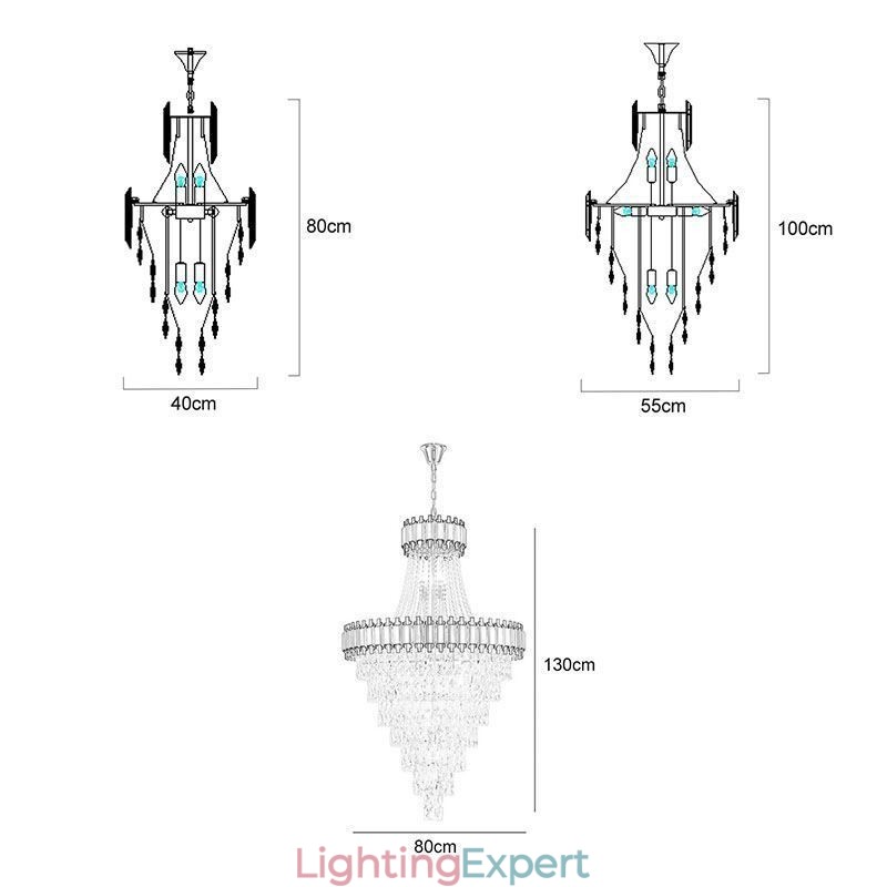 Luxurious Gold Pendant Light Crystal Ceiling Light Fixture