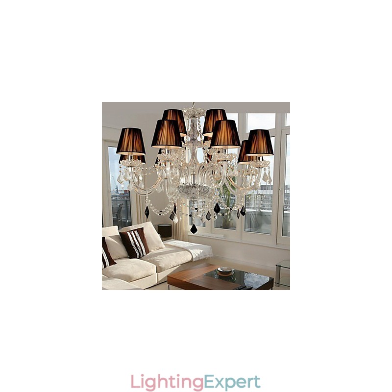 Elegant Crystal Chandelier with 12 Lights