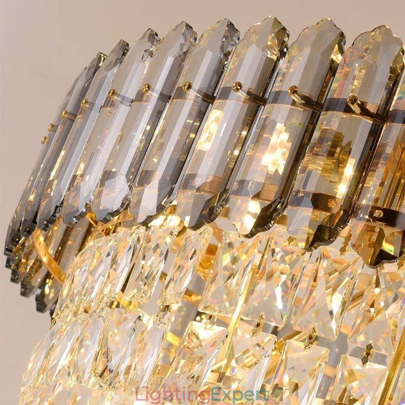 Conical Crystal Pendant Light Elegant Hanging Light