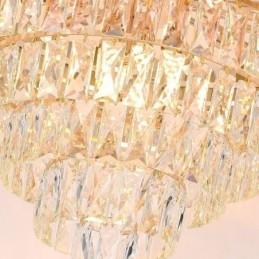 Modern Elegant Crystal Pendant Light Conical Ceiling Lamp