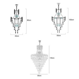 Modern Elegant Crystal Pendant Light Conical Hanging Light