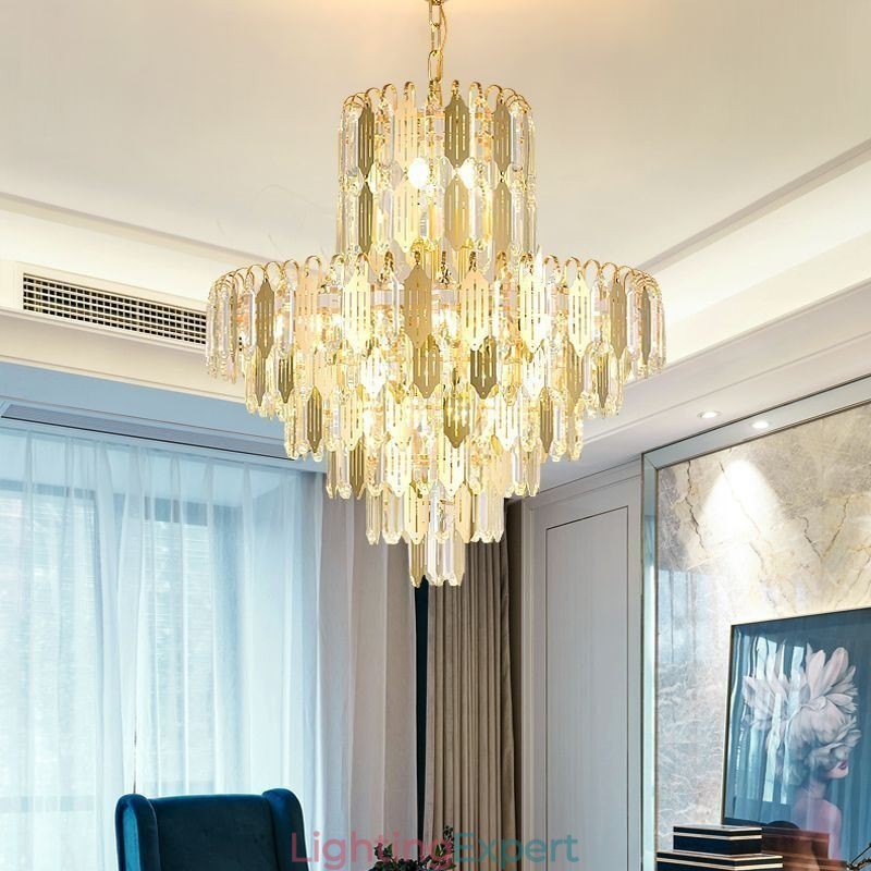 Modern Crystal Pendant Light Contemporary Ceiling Lamp