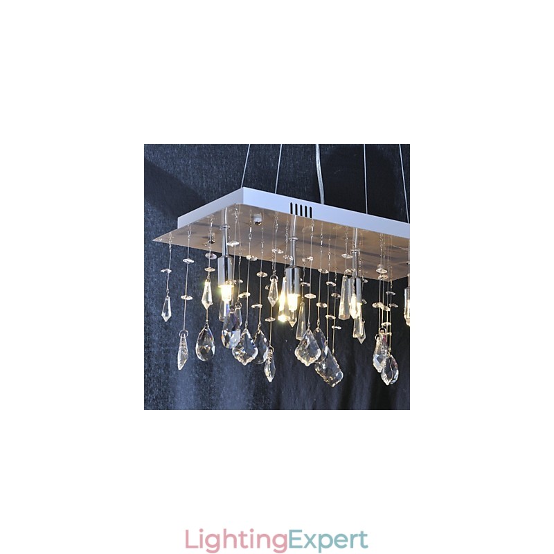 Traditional Classic Crystal Chrome Metal Chandelier