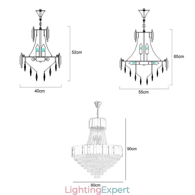 Modern Crystal Gold K9 Hanging Pendant Ceiling Light