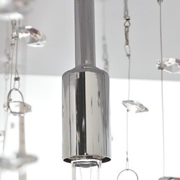 Traditional Classic Crystal Chrome Metal Chandelier