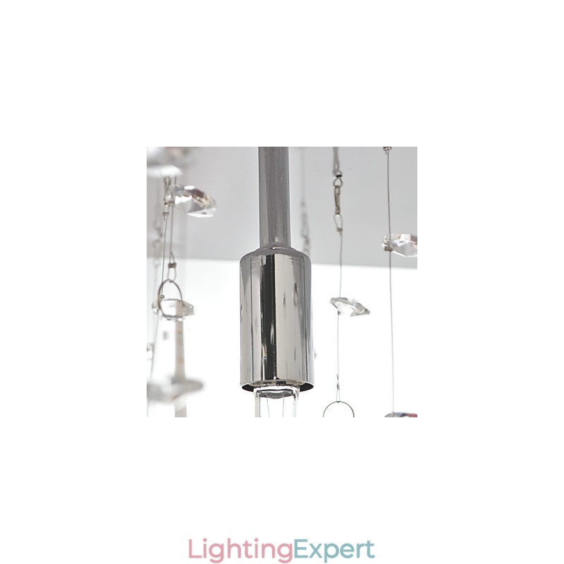 Traditional Classic Crystal Chrome Metal Chandelier