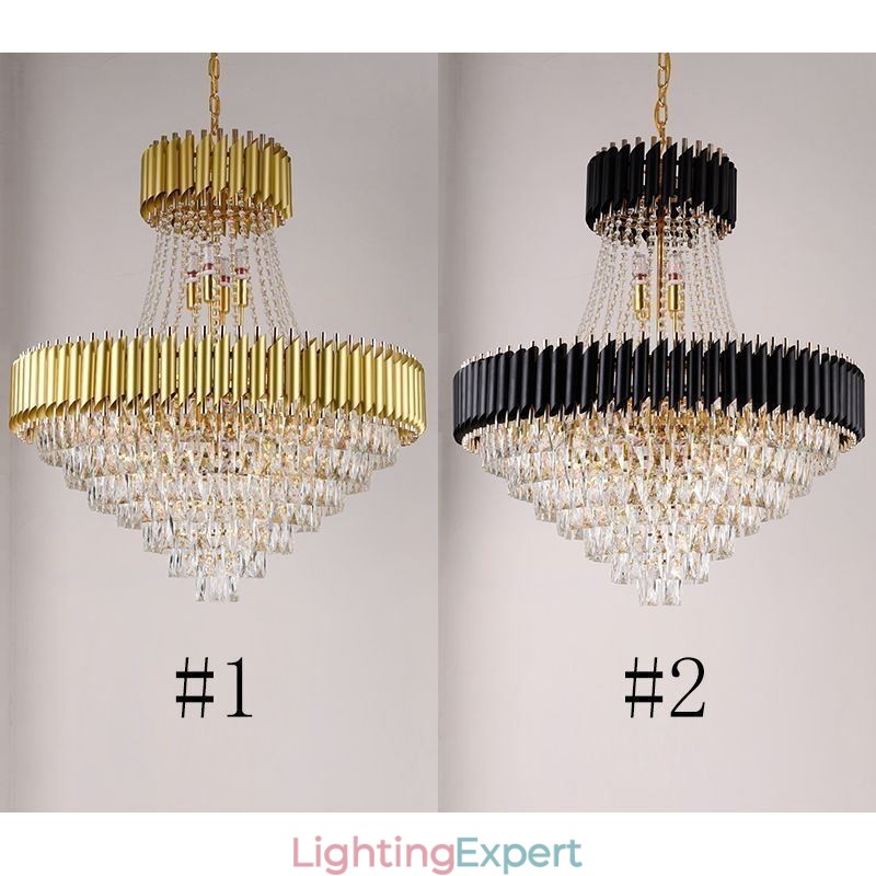 Modern Crystal Pendant Lighting Round Ceiling Lamp Hanging Lights