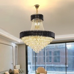 Modern Crystal Pendant Lighting Round Ceiling Lamp Hanging Lights